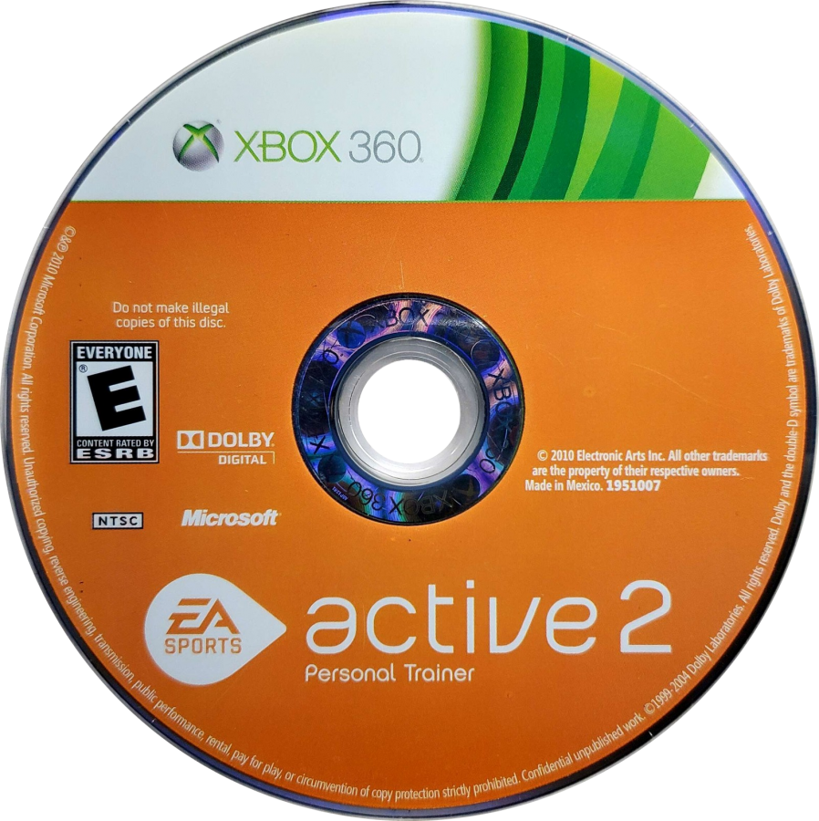 EA Sports Active 2 disc for Xbox 360 (X360) fitness exercise video game
