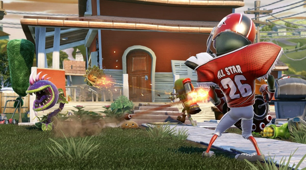 Plants vs. Zombies: Garden Warfare gameplay for Xbox One (XONE) third-person shooter video game