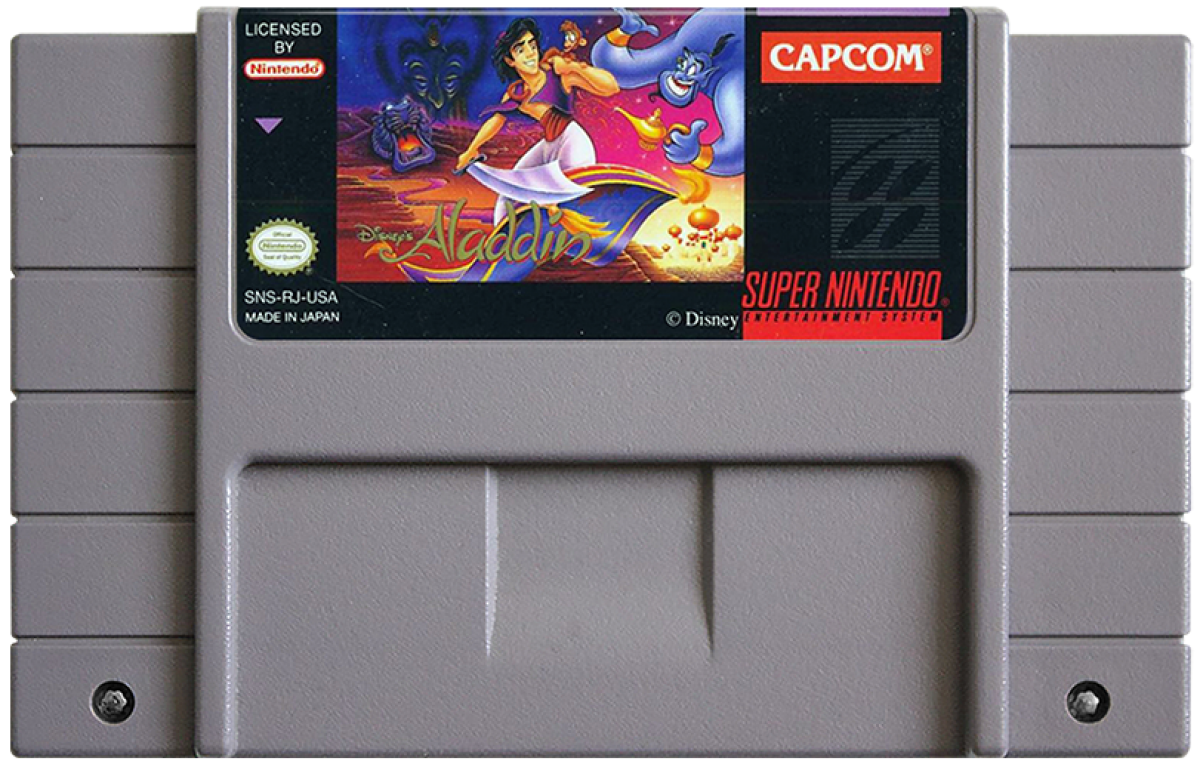 Disney's Aladdin cartridge for Super Nintendo Entertainment System (SNES) retro video game