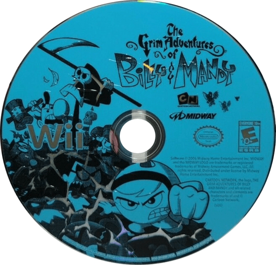 The Grim Adventures of Billy & Mandy – Nintendo Wii (Wii) action-adventure fighting cartoon video game disc