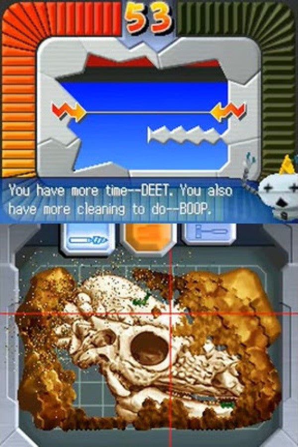 Fossil Fighters Nintendo DS DS role playing adventure video game featuring fossil excavation dinosaur fossils prehistoric creatures turn-based battles fossil restoration team building exploration museums and classic Nintendo DS DS gameplay collectible retro gaming appeal gameplay