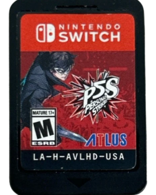 Persona 5 Strikers Nintendo Switch game featuring stylish action RPG combat and story-driven Phantom Thieves adventure cartridge
