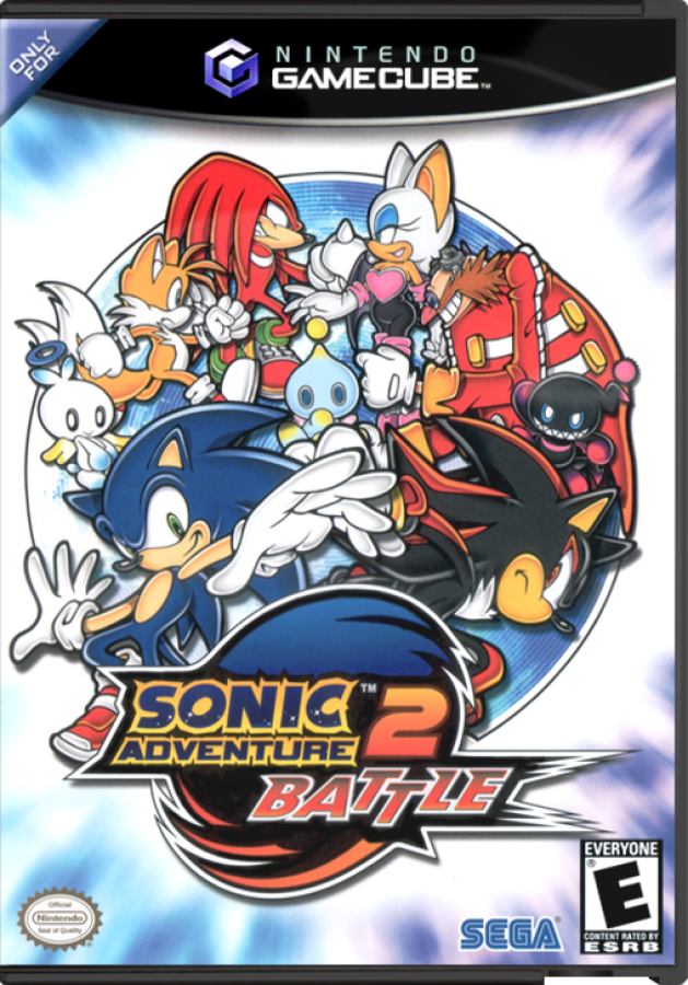 Sonic Adventure 2: Battle cover art for Nintendo GameCube (GC) 3D platforming action video game