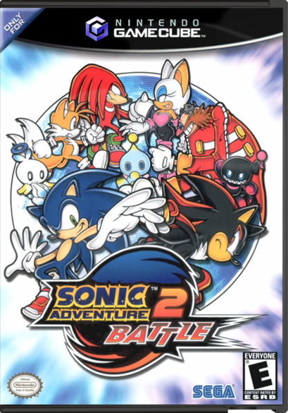 Sonic Adventure 2: Battle cover art for Nintendo GameCube (GC) 3D platforming action video game