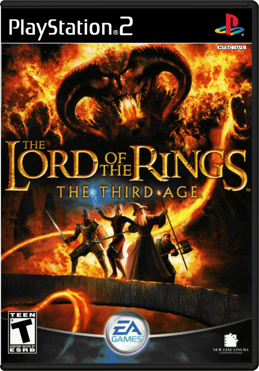 The Lord of the Rings: The Third Age – PlayStation 2 (PS2) video game cover image, turn-based role-playing game.