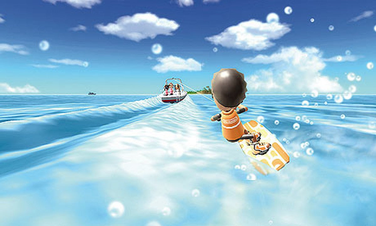 Wii Sports and Wii Sports Resort 2 in 1 Nintendo Wii Wii video game collection featuring sports gameplay tennis bowling golf baseball boxing swordplay wakeboarding archery and cycling activities Wii Remote motion control multiplayer fun and classic Nintendo Wii gaming retro video game collection collectible gaming appeal gameplay