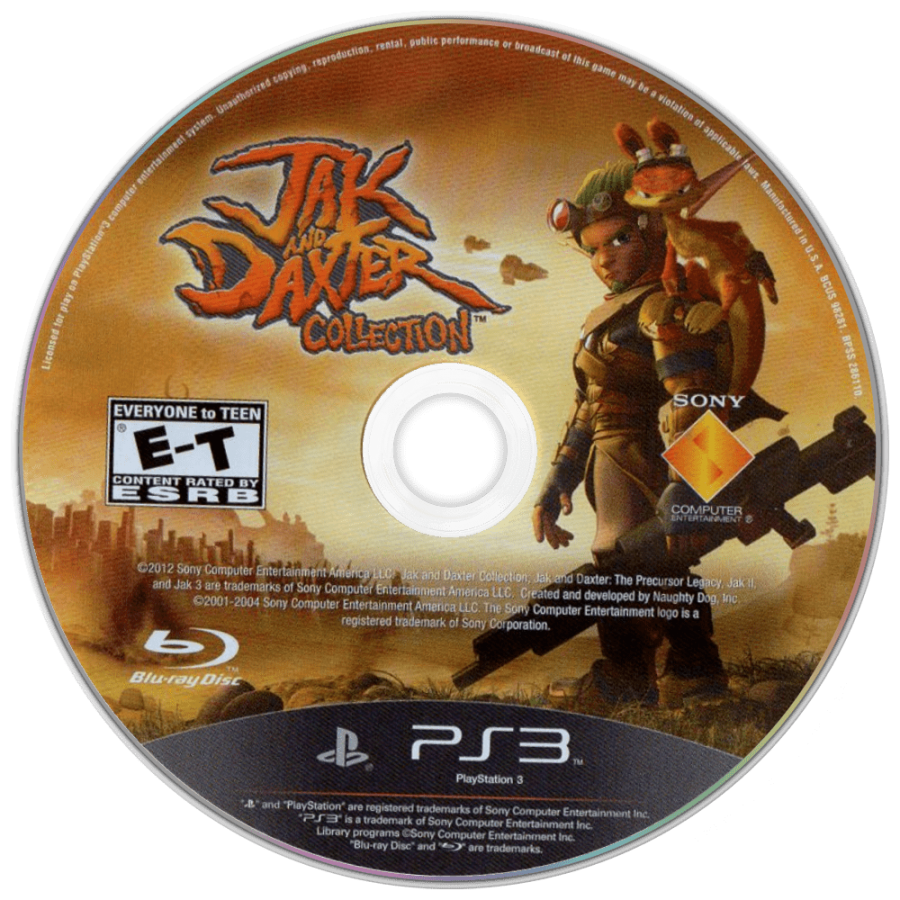 Jak and Daxter Collection disc art for PlayStation 3 (PS3) video game