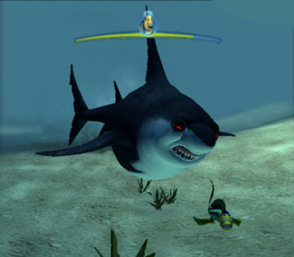 Shark Tale Greatest Hits PlayStation 2 PS2 for action adventure video game fans featuring characters from the Shark Tale movie underwater exploration arcade style gameplay mini games racing challenges platforming action colorful ocean environments and classic DreamWorks animated adventure collectible gaming appeal gameplay
