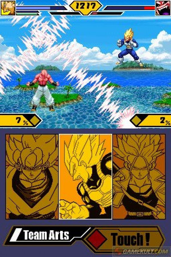 Dragon Ball Z: Supersonic Warriors 2 gameplay for Nintendo DS (DS) anime fighting video game