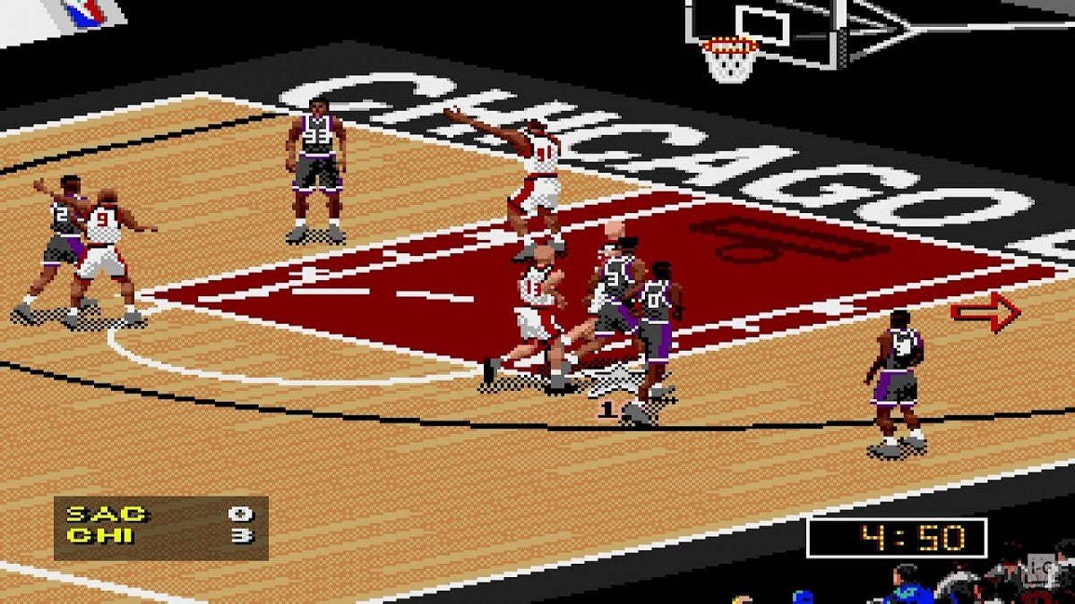 NBA Live 97 for Super Nintendo basketball simulation game featuring NBA teams and players season mode arcade style gameplay realistic court action gameplay