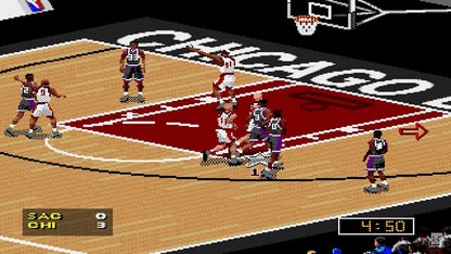 NBA Live 97 for Super Nintendo basketball simulation game featuring NBA teams and players season mode arcade style gameplay realistic court action gameplay