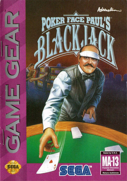Poker Face Paul's Blackjack cover art for Sega Game Gear (GG) video game