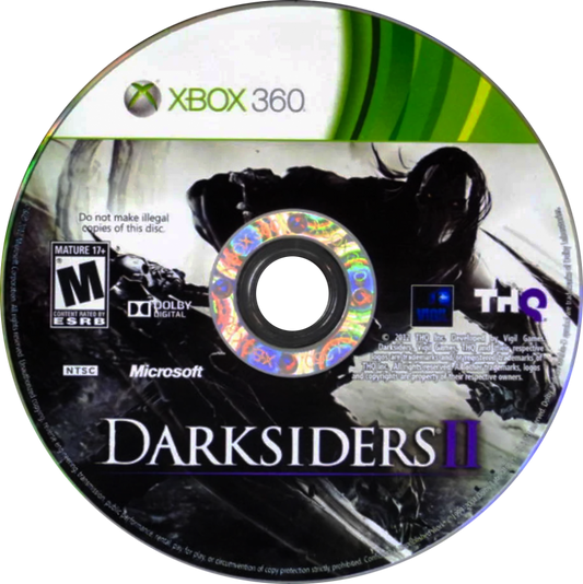 Darksiders II disc for Xbox 360 (X360) action-adventure role-playing video game