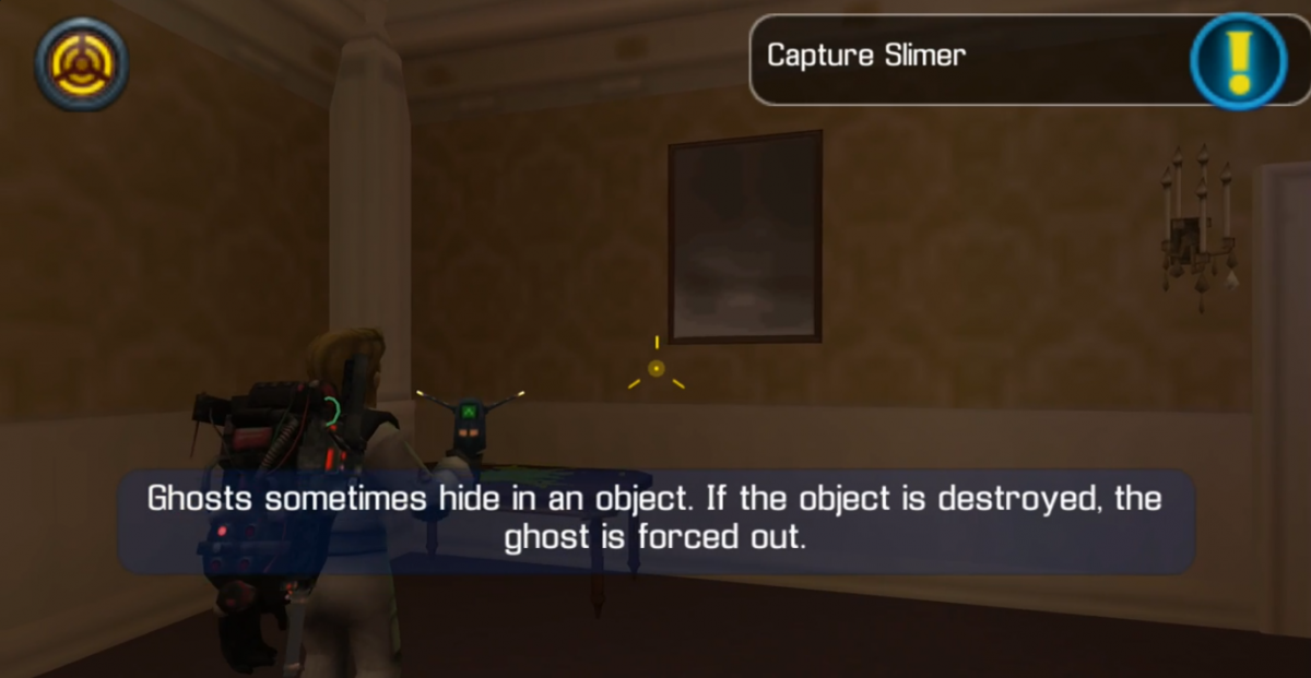 Ghostbusters: The Video Game for PlayStation Portable (PSP) at Gamers INC, featuring an original story penned by the film's creators that casts you as a new recruit alongside the original crew, bringing the proton-streaming, ghost-trapping action to a handheld format with unique stylized graphics and intense paranormal encounters as you save New York City from a new supernatural outbreak gameplay screenshot