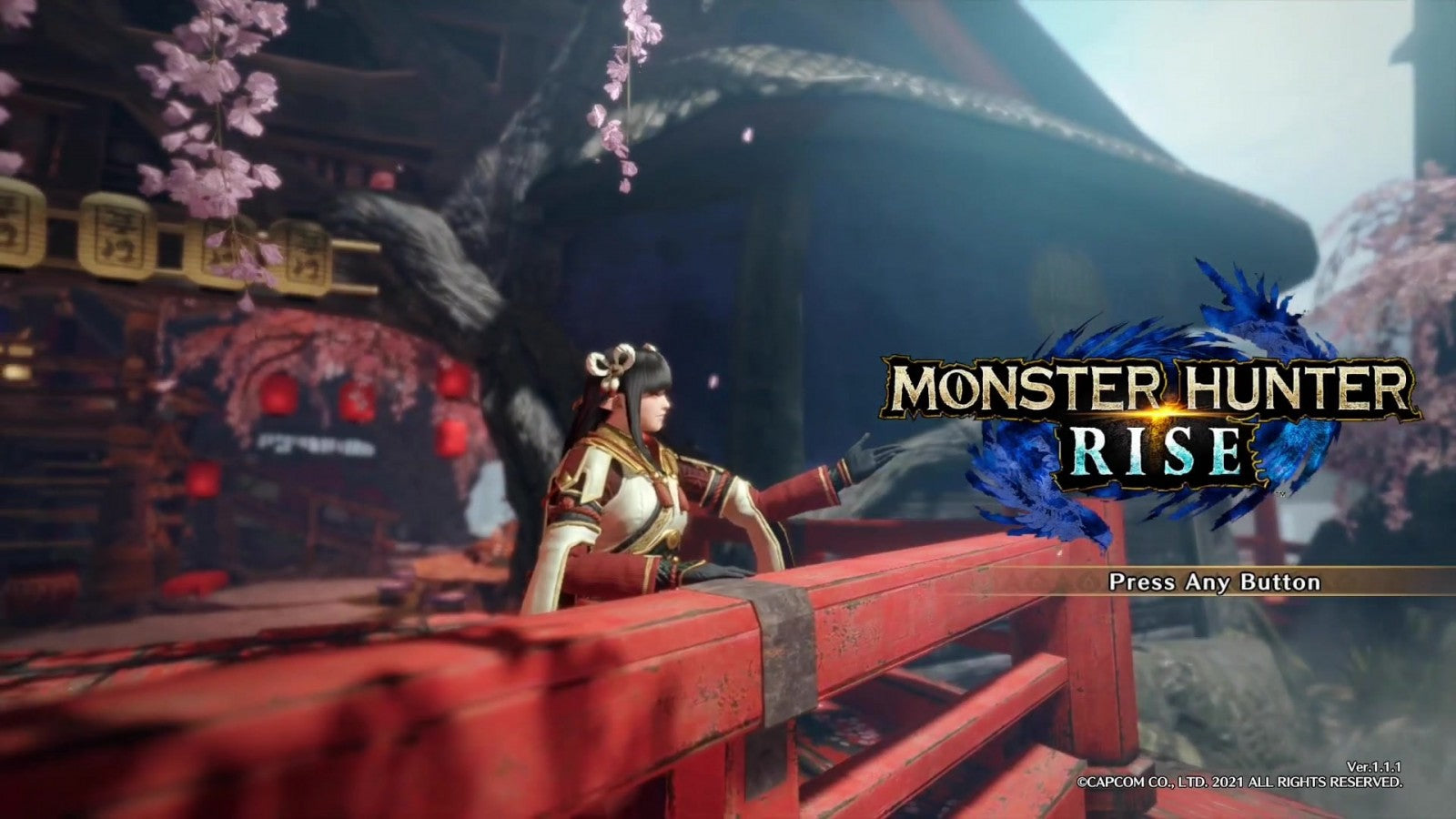 Monster Hunter Rise – Nintendo Switch (NS) title screen Art for this NS video Game 