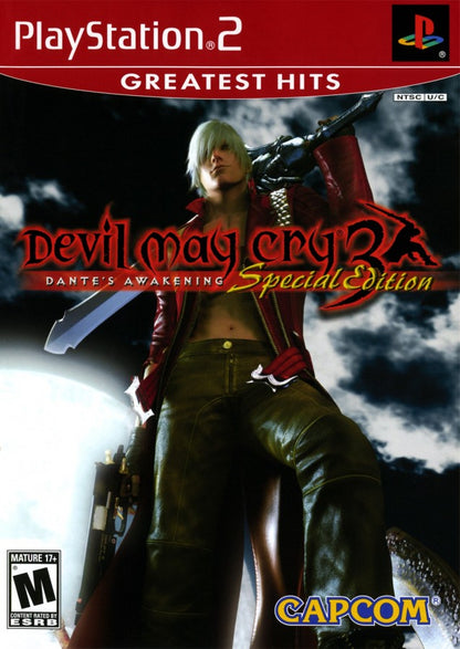 Devil May Cry 3: Dante's Awakening – Special Edition Greatest Hits edition for PlayStation 2 action hack and slash game featuring Dante stylish combat demon enemies boss battles campaign mode fast paced gameplay cover