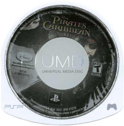 Pirates of the Caribbean: At World's End disc for PlayStation Portable (PSP) action-adventure game