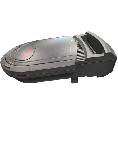 Retro Atari Jaguar CD System complete in box inspired design featuring rare retro gaming hardware aesthetic vintage multimedia console add on compact disc technology futuristic 90s gaming innovation collectible classic gaming presentation console side