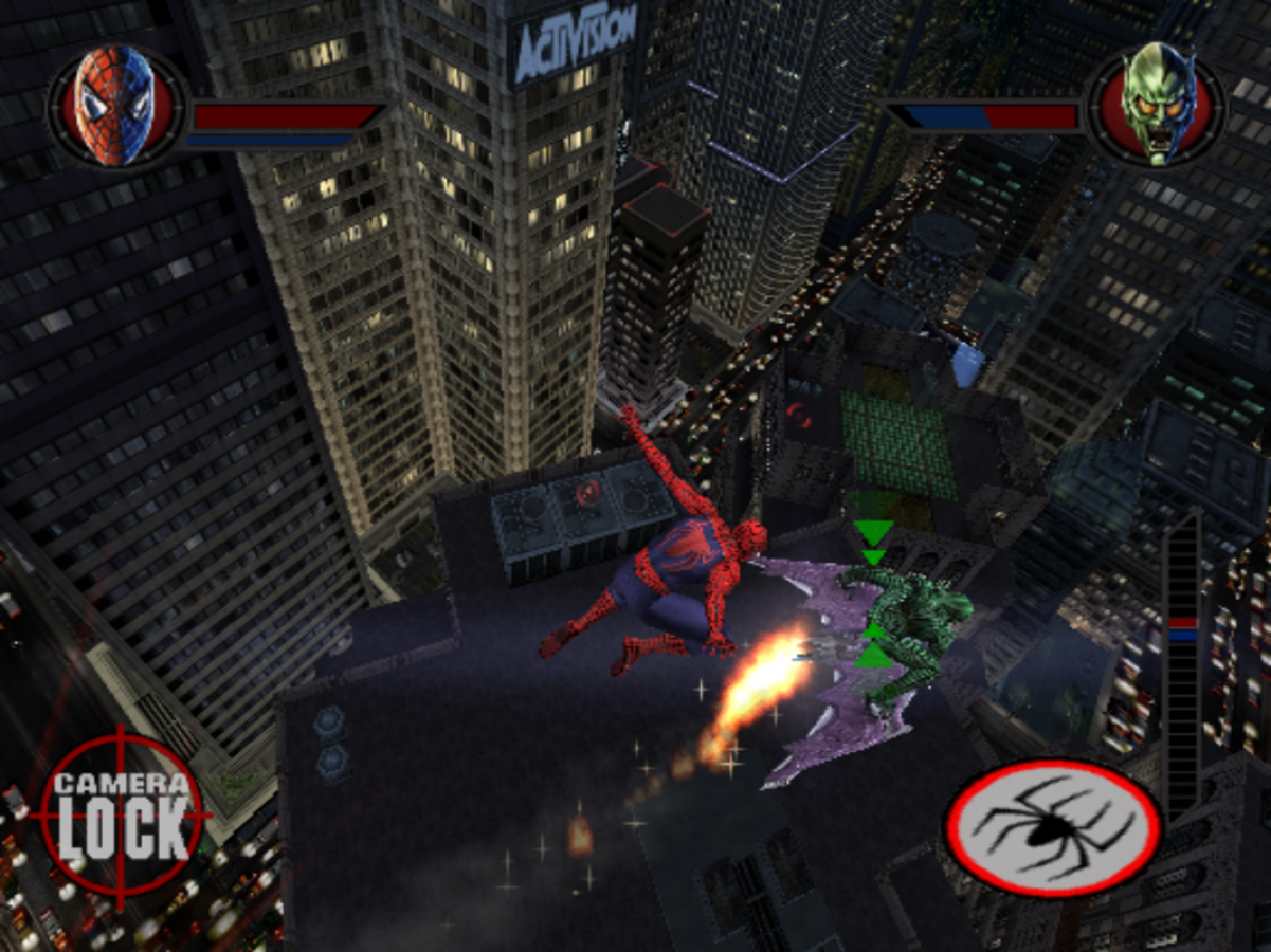 Spider-Man – PlayStation 2 (PS2) video game gameplay, action-adventure superhero game.