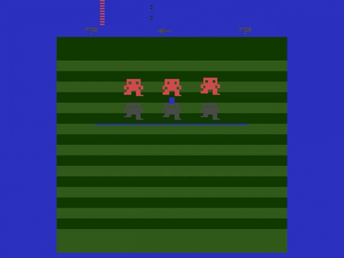 Football start screen art for Atari 2600 video game 