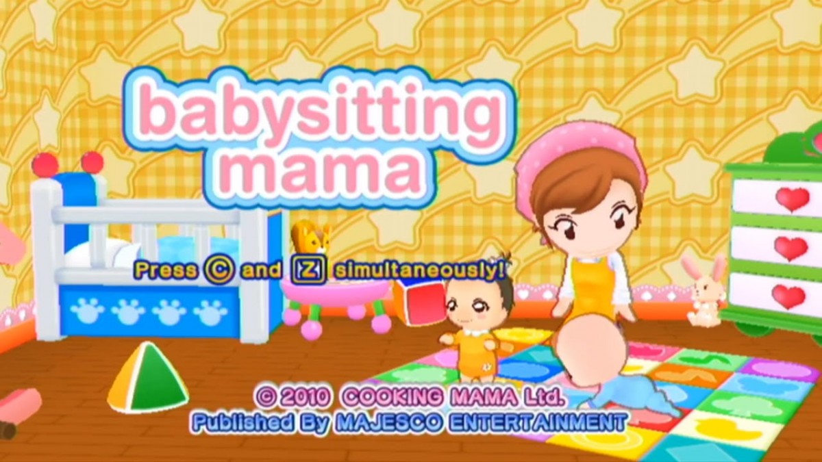 Babysitting Mama title screen art for Nintendo Wii (Wii) video game 