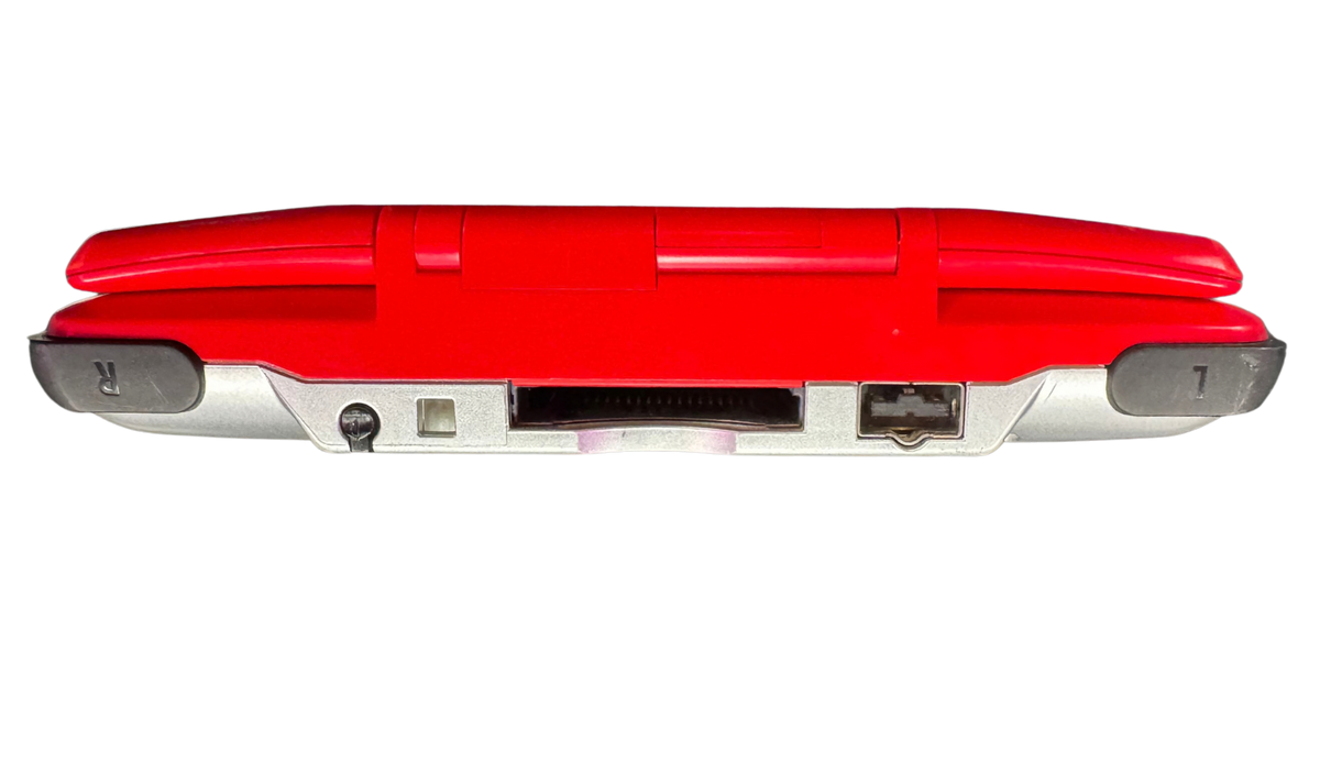 Nintendo DS Mario Kart Red Handheld Console Scratch and Scuff Condition featuring classic Nintendo DS dual screen design red Mario Kart themed exterior portable gaming system touchscreen controls Nintendo handheld gaming hardware collectible console design and retro gaming collection appeal back