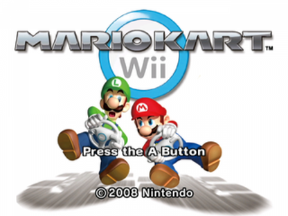 Mario Kart Wii – Nintendo Wii (Wii) kart racing multiplayer party video game title screen