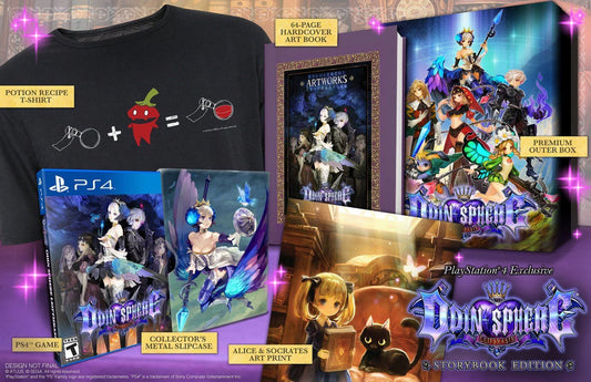 Odin Sphere Leifthrasir Storybook Edition retro PlayStation 4 video game featuring fantasy action RPG combat, side scrolling adventure, anime storytelling and mythological gameplay - contents 