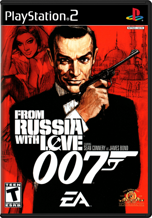 007 From Russia With Love PS2 PlayStation 2 third person shooter action espionage game James Bond stealth combat gadget gameplay retro video game cover art