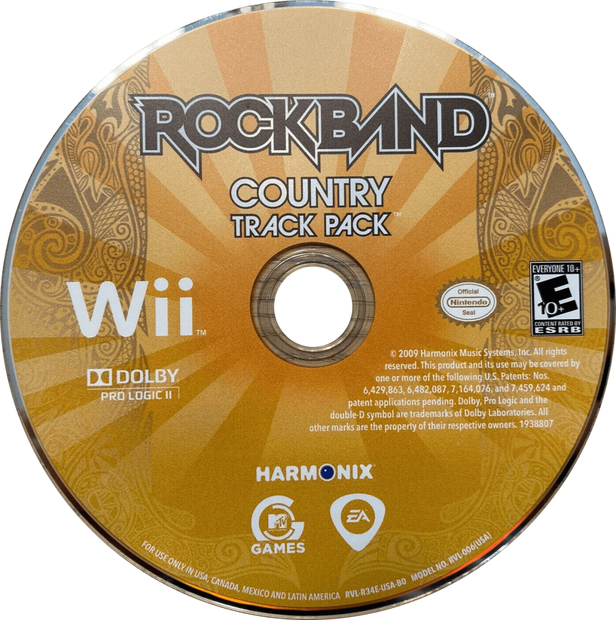 Rock Band Track Pack: Country – Nintendo Wii (Wii) rhythm music expansion pack video game disc