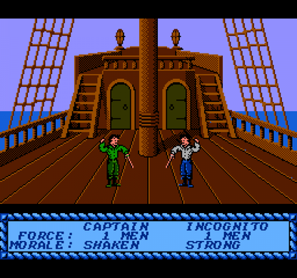Pirates gameplay image for Nintendo Entertainment System (NES) retro video game