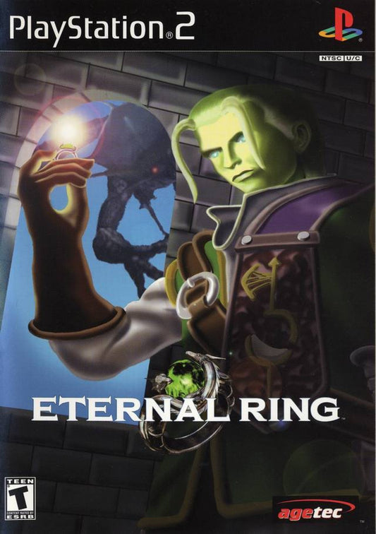 Eternal Ring PS2 Sony PlayStation 2 action RPG first person dungeon crawler fantasy magic ring system weapon crafting exploration combat FromSoftware early RPG title retro gaming PlayStation 2 software video game title cover art