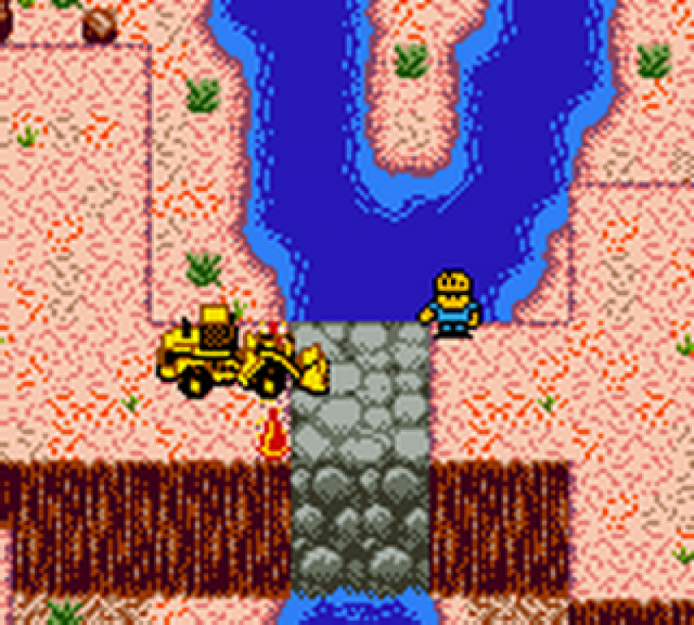 Tonka Construction Site for Game Boy Color, gameplay for a simulation video game with construction vehicle gameplay, mini-games, task-based challenges, and family-friendly activities