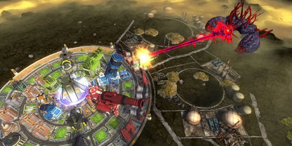 Aegis of Earth: Protonovus Assault gameplay for PlayStation Vita video game, action strategy tower defense, sci-fi mech combat, handheld console title 