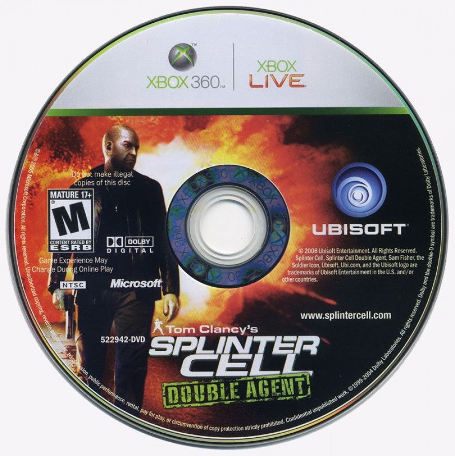 Tom Clancy's Splinter Cell: Double Agent [Limited Edition] disc for Xbox 360 (X360) stealth action-adventure video game