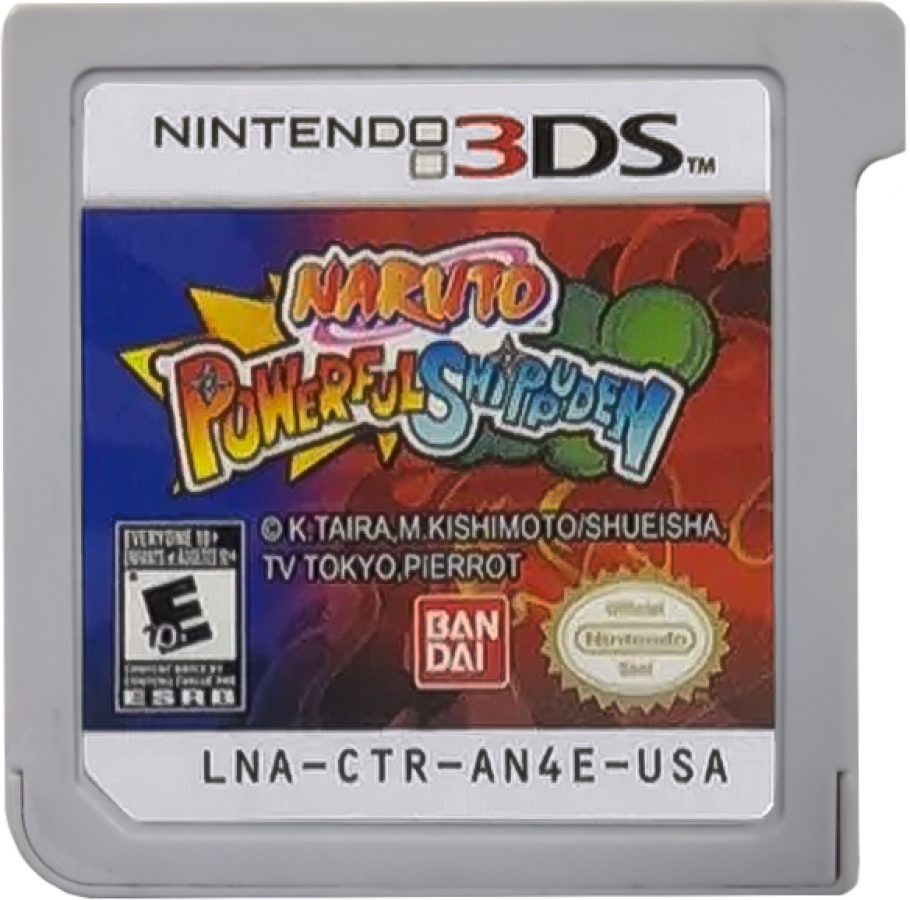 Naruto: Powerful Shippuden cartridge for Nintendo 3DS (3DS) action fighting video game