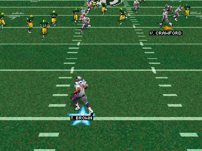 Madden NFL 98 PlayStation 1 PS1 video game, American football sports simulation, classic Madden gameplay, franchise and multiplayer modes, console title gameplay screenshot