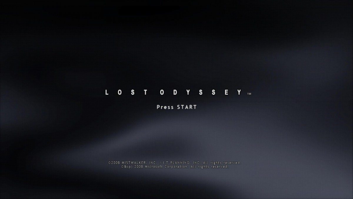 Lost Odyssey start screen for Xbox 360 (X360) role-playing video game