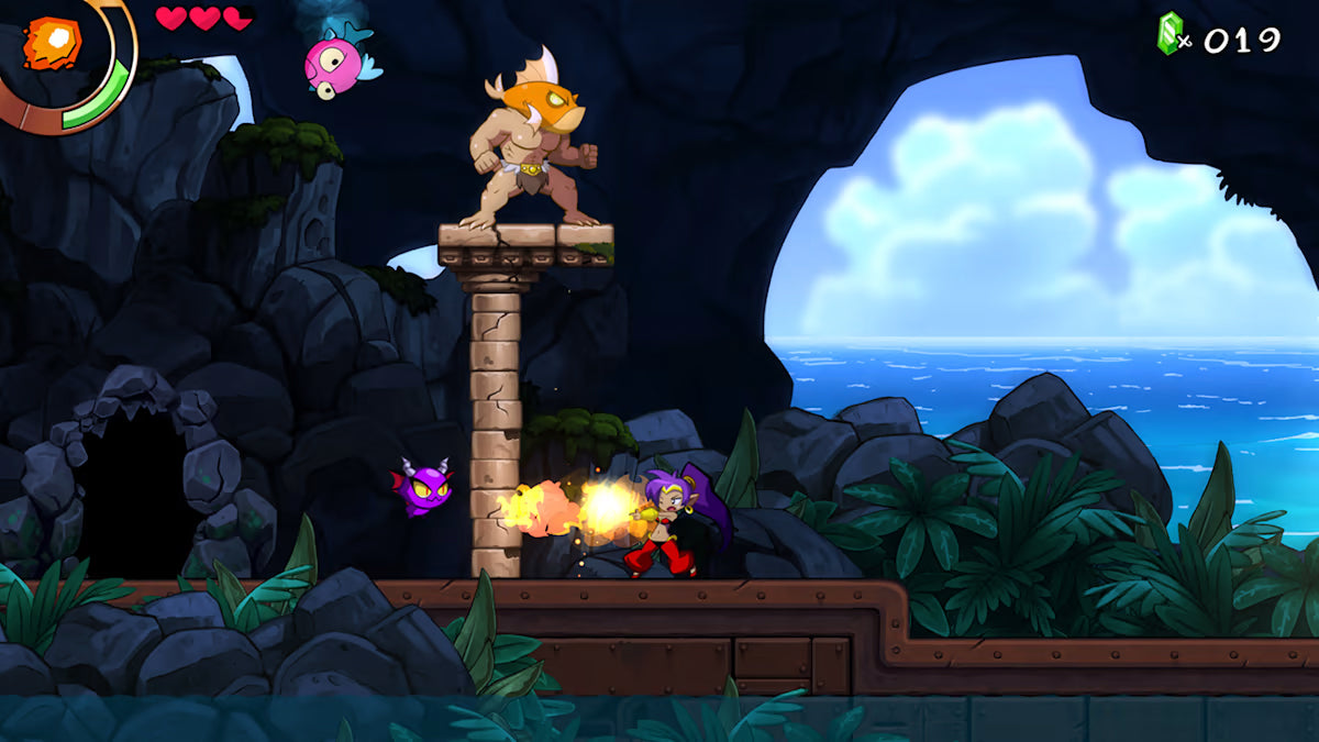 Shantae and the Seven Sirens Nintendo Switch game featuring vibrant platforming, magic abilities, and Metroidvania-style adventure gameplay screenshot