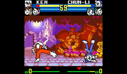 SNK vs. Capcom: Match of the Millennium [CIB] for Neo Geo Pocket Color (NGP) featuring a packed portable 2D fighter with iconic characters from both companies and tight responsive combat; choose solo or tag modes pull off specials and enjoy a complete in box crossover classic gameplay screenshot