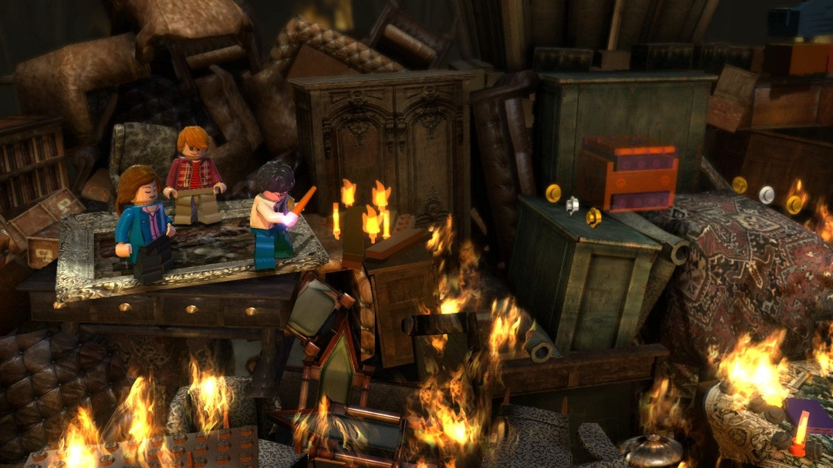 LEGO Harry Potter Years 5-7 Nintendo DS family-friendly adventure game with spellcasting puzzle solving and levels based on the later films gameplay