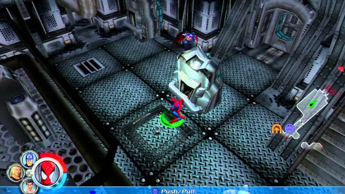 Marvel Ultimate Alliance PS2 Sony PlayStation 2 action RPG beat em up superhero team based combat Marvel characters roster customization cooperative multiplayer dungeon crawler story missions Diablo style gameplay retro gaming PlayStation 2 software video game title gameplay