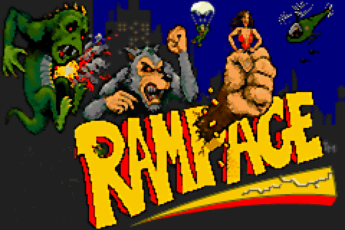Paperboy & Rampage Nintendo Game Boy Advance GBA for arcade action retro video game fans featuring newspaper delivery city streets monster destruction classic arcade gameplay fast paced challenges iconic retro action classic handheld gaming collectible gaming appeal title screen