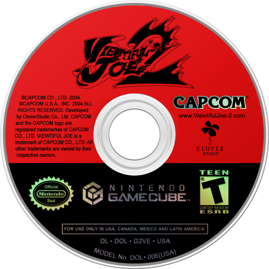 Viewtiful Joe 2 GameCube game featuring side-scrolling action platformer gameplay with stylized comic book visuals disc