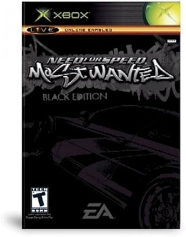 Need for Speed Most Wanted Black Edition cover art for XBOX video game. 