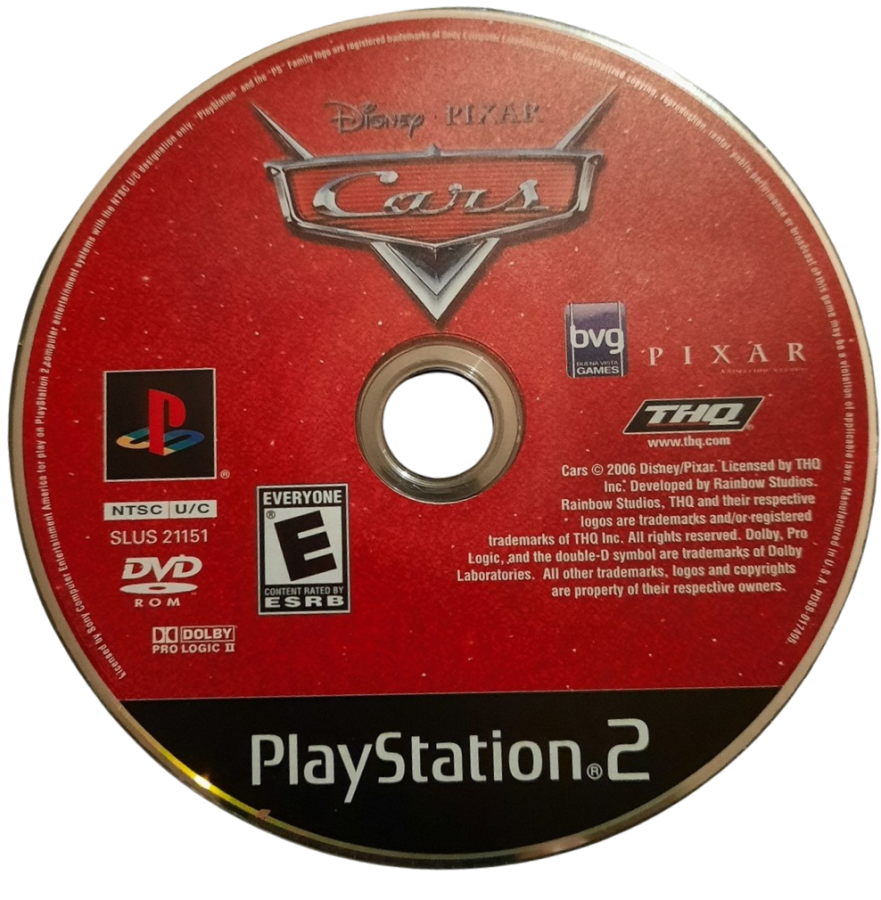 Disney Pixars Cars PlayStation 2 retro video game racing disc (2006)