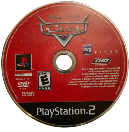 Disney Pixars Cars PlayStation 2 retro video game racing disc (2006)
