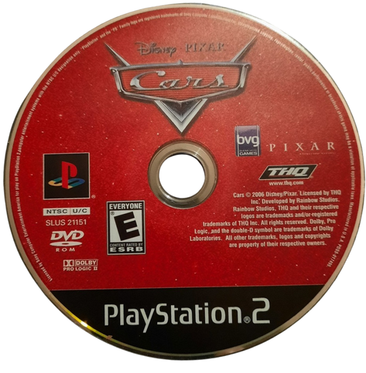 Disney Pixars Cars PlayStation 2 retro video game racing disc (2006)