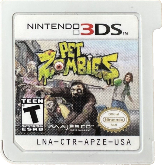 Pet Zombies cartridge for Nintendo 3DS (3DS) pet simulation video game