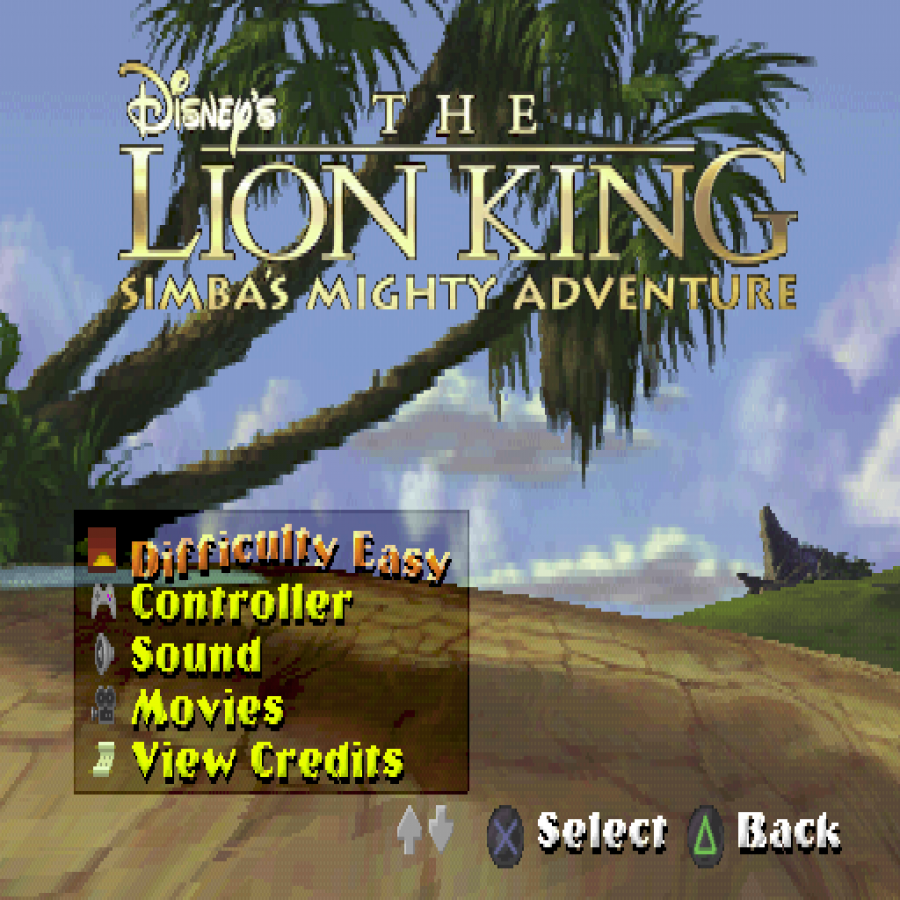 The Lion King Simba's Mighty Adventure Collector’s Edition game for the PlayStation featuring action adventure gameplay with platforming elements as players control Simba through levels based on The Lion King and The Lion King II with puzzle solving combat and story driven progression gameplay